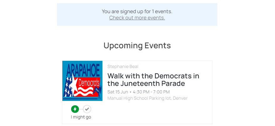 upcoming events